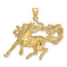 14K Yellow Gold 2-D Dancing Horse Charm Pendant - (A90-852) 14K Yellow Gold 2-D Dancing Horse Charm Pendant - (A90-852)