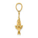 14K Yellow Gold 3-D Tarpon Fish Charm Pendant - (A92-695)