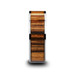 COPAN Flat Tungsten Carbide Ring with Polished Edges & Real Zebra Wood Inlay - 8mm ~ (G65-696)