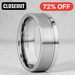 DALLAS Tungsten Carbide Ring with Single Offset Groove - 8 mm ~ (G65-718)