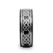Thorsten Rings KILKENNY Black Tungsten Carbide Ring with Celtic Pattern - 8mm ~ (H65-311)