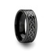 KILMORE Celtic Pattern Black Tungsten Carbide Ring - 8mm ~ (H65-312)