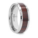 PRESLEY Tungsten Carbide Ring Cocobolo Inlay Polished Beveled Edges ~ (H65-770)