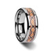 SERPENTINE Tungsten Wedding Ring with Boa Snake Skin Design Inlay - 8mm ~ (H65-888)