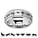 Spinning Engraved  Running Wolf Tungsten Carbide Spinner Wedding Band - 8mm ~ (H65-951) Spinning Engraved  Running Wolf Tungsten Carbide Spinner Wedding Band - 8mm ~ (H65-951)