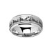 Spinning Engraved Mountain Wolf Moon Tungsten Carbide Spinner Wedding Band - 8mm ~ (H65-965)