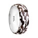 STRYKER Camo White Ceramic Wedding Band Domed - 8mm ~ (J65-137)