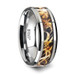TERRA Tungsten Carbide Wedding Band with Leaves Grassland Camo Inlay Ring - 8mm ~ (J65-175)