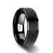WARRIOR Raised Hammer Finish Step Edge Black Ceramic Carbide Wedding Band with Brushed Finish - 8mm WARRIOR Raised Hammer Finish Step Edge Black Ceramic Carbide Wedding Band with Brushed Finish - 8mm