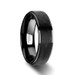WARRIOR Raised Hammer Finish Step Edge Black Ceramic Carbide Wedding Band with Brushed Finish - 8mm WARRIOR Raised Hammer Finish Step Edge Black Ceramic Carbide Wedding Band with Brushed Finish - 8mm