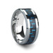 AUXILIUS Black & Blue Carbon Fiber Inlay Tungsten Carbide Ring - 6mm - 10mm AUXILIUS Black & Blue Carbon Fiber Inlay Tungsten Carbide Ring - 6mm - 10mm