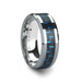 AUXILIUS Black & Blue Carbon Fiber Inlay Tungsten Carbide Ring - 6mm - 10mm AUXILIUS Black & Blue Carbon Fiber Inlay Tungsten Carbide Ring - 6mm - 10mm