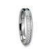 ULTIMUS Beveled Tungsten Carbide Ring with White Carbon Fiber Inlay 4mm - 12mm ULTIMUS Beveled Tungsten Carbide Ring with White Carbon Fiber Inlay 4mm - 12mm