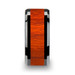 BOSULU Black Ceramic Wood Ring with Polished Bevels and Padauk Real Wood Inlay - 6 mm - 10 mm