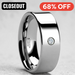 BRISTOL Pipe Cut Polished Tungsten Diamond Ring 6 mm & 8 mm