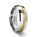 CENTURION Rounded Tungsten Carbide Ring with Gold Inlaid - 6mm & 8mm CENTURION Rounded Tungsten Carbide Ring with Gold Inlaid - 6mm & 8mm