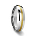 CENTURION Rounded Tungsten Carbide Ring with Gold Inlaid - 6mm & 8mm CENTURION Rounded Tungsten Carbide Ring with Gold Inlaid - 6mm & 8mm