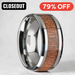 CONGO Tungsten Wedding Band with Polished Bevels and African Sapele Wood Inlay - 6mm -10mm