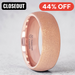 EMBER Domed Tungsten Carbide Ring with Rose Gold Plating and Sandblasted Crystalline Finish - 2mm - 8mm