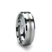 GRENOBLE Beveled Tungsten Carbide Ring with Brushed Stripe - 6mm & 8mm GRENOBLE Beveled Tungsten Carbide Ring with Brushed Stripe - 6mm & 8mm