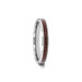 HALIFAX Beveled Tungsten Carbide Ring with Black Walnut Wood Inlay - 4mm - 12mm HALIFAX Beveled Tungsten Carbide Ring with Black Walnut Wood Inlay - 4mm - 12mm
