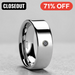 KNOXVILLE Flat Polished Tungsten Carbide Black Diamond Ring - 6mm & 8mm