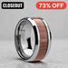 KODIAK Beveled Tungsten Carbide Ring with Rosewood Inlay - 4mm - 12mm