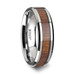 KONA Koa Wood Inlaid Tungsten Carbide Ring with Bevels - 4mm - 12mm KONA Koa Wood Inlaid Tungsten Carbide Ring with Bevels - 4mm - 12mm