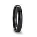 LANDON Domed Polish Finished Black Ceramic Ring - 4mm - 12mm