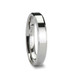 LINCOLN White Tungsten Carbide Ring with Beveled Edges - 4mm - 12mm LINCOLN White Tungsten Carbide Ring with Beveled Edges - 4mm - 12mm