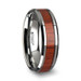 NARRA Tungsten Wood Ring with Polished Bevels and Padauk Real Wood Inlay - 6mm - 10mm NARRA Tungsten Wood Ring with Polished Bevels and Padauk Real Wood Inlay - 6mm - 10mm