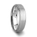 ORLOFF White Tungsten Carbide Ring with Raised Brush Finished Center - 6mm & 8mm ORLOFF White Tungsten Carbide Ring with Raised Brush Finished Center - 6mm & 8mm