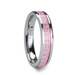Thorsten Rings PINK Beveled Tungsten Carbide Ring with Pink Carbon Fiber - 4mm  & 6mm Thorsten Rings PINK Beveled Tungsten Carbide Ring with Pink Carbon Fiber - 4mm  & 6mm