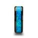 QUANTUM Blue & Green Opal Inlaid Black Ceramic Ring - 4mm - 10mm QUANTUM Blue & Green Opal Inlaid Black Ceramic Ring - 4mm - 10mm