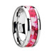TANGO Tungsten Wedding Ring with Pink and White Camouflage Inlay - 6mm & 8mm TANGO Tungsten Wedding Ring with Pink and White Camouflage Inlay - 6mm & 8mm