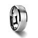 THORNE Flat Tungsten Carbide Ring with Wire Brushed Finish and Beveled Edges - 6mm & 8mm THORNE Flat Tungsten Carbide Ring with Wire Brushed Finish and Beveled Edges - 6mm & 8mm
