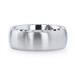 DYNAMO Cobalt Rope Patterned Edges Domed Wedding Ring - Brushed Finish Comfort Fit - 8mm