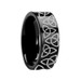 Patterns Black Tungsten Triquetra Celtic Trinity Wedding Ring - Flat Polished Comfort Fit - 4mm 6mm 8mm 10mm 12mm Patterns Black Tungsten Triquetra Celtic Trinity Wedding Ring - Flat Polished Comfort Fit - 4mm 6mm 8mm 10mm 12mm