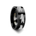 Forest Animals Black Tungsten Animal Track Bear Standing Print Wedding Ring - Flat Comfort Fit - 4mm 6mm 8mm 10mm 12mm Forest Animals Black Tungsten Animal Track Bear Standing Print Wedding Ring - Flat Comfort Fit - 4mm 6mm 8mm 10mm 12mm