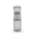 DUSTIN Titanium Chrome-Plated Domed Brushed Center Wedding Ring - Polished Beveled Comfort Fit - 8mm