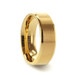 RADIATE Titanium Gold-Plated Flat Brushed Center Wedding Ring - Beveled Polished Comfort Fit - 8mm RADIATE Titanium Gold-Plated Flat Brushed Center Wedding Ring - Beveled Polished Comfort Fit - 8mm
