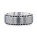 CHAMPION Titanium Black Sapphire Polished Beveled Edges Wedding Ring - Flat Brushed Comfort Fit - 8mm CHAMPION Titanium Black Sapphire Polished Beveled Edges Wedding Ring - Flat Brushed Comfort Fit - 8mm