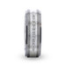 BOND Titanium 9 Channel Set White Diamonds Silver Inlaid Wedding Ring - Flat Brushed Comfort Fit - 8mm BOND Titanium 9 Channel Set White Diamonds Silver Inlaid Wedding Ring - Flat Brushed Comfort Fit - 8mm