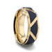 FLEMING Titanium Interlocking Infinity Symbol Flat Brushed Wedding Ring - Polished Grooves Comfort Fit - 8mm
