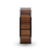 LAMAR Titanium Zebrawood Inlaid Wedding Ring - Flat Polished Comfort Fit - 8mm