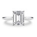 Emerald Cut 3-Carat Engagement Ring GRA Lab Certified D/VVS1 Moissanite set in Solid 18K White Gold Layered Sterling Silver Emerald Cut 3-Carat Engagement Ring GRA Lab Certified D/VVS1 Moissanite set in Solid 18K White Gold Layered Sterling Silver