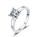 Princess Cut 2-Carat Solitaire Engagement Ring GRA Lab Certified D/VVS1 Moissanite Diamond Platinum-plated Sterling Silver Princess Cut 2-Carat Solitaire Engagement Ring GRA Lab Certified D/VVS1 Moissanite Diamond Platinum-plated Sterling Silver