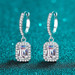 Emerald cut 2-Carat tw Dangle Earrings GRA Lab Certified D/VVS1 Moissanite in Platinum-plated Sterling Silver Emerald cut 2-Carat tw Dangle Earrings GRA Lab Certified D/VVS1 Moissanite in Platinum-plated Sterling Silver