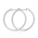 7/8-Carats tw 30mm Diameter Round Hoop Earrings GRA Lab Certified Moissanite Diamonds in White Gold-plated Sterling Silver