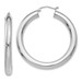 Gold Hoop Earrings 14k White Gold Polished Tube Hoop Earrings 5mm Thickness